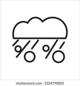 hail vector icon line new