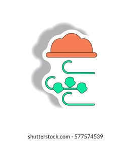 hail and wind, cloud sticker