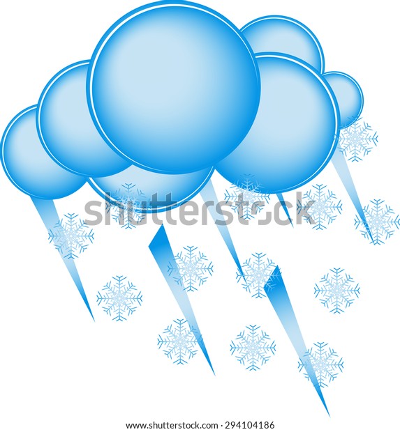 Hailstone Cloud Snowflakes Weather Iconvector Illustration Stock Vector Royalty Free