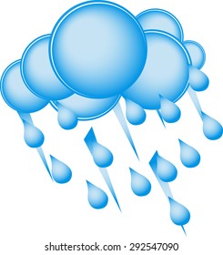 The hailstone and cloud weather rain icon.vector illustration