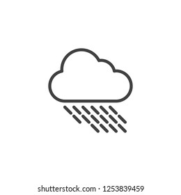 Hailstorm cloud outline icon. linear style sign for mobile concept and web design. Rainy weather simple line vector icon. Symbol, logo illustration. Pixel perfect vector graphics