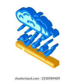 chuva de granizo fenômenos naturais ícone isométrico vetor. chuva de granizo fenômenos naturais sinal. símbolo isolado ilustração