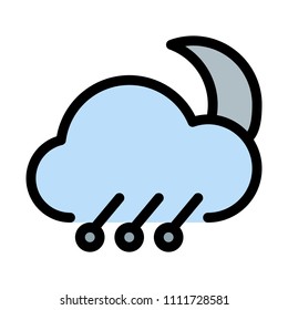 Hailstorm night-time warning