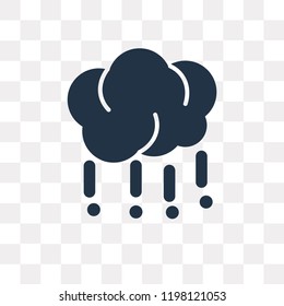 Hailstorm vector icon isolated on transparent background, Hailstorm transparency concept can be used web and mobile