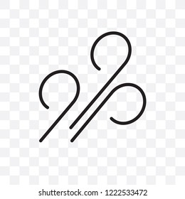 Hailstorm vector linear icon isolated on transparent background, Hailstorm transparency concept can be used for web and mobile