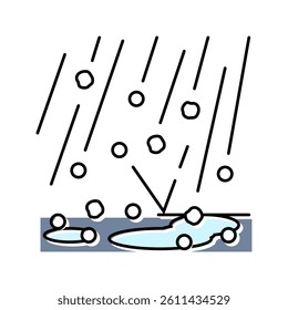 hailstorm weather natural phenomena color icon vector. hailstorm weather natural phenomena sign. isolated symbol illustration