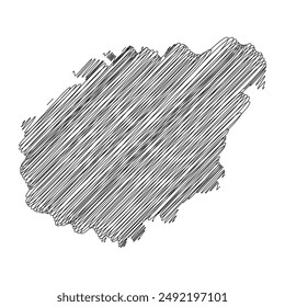 Ilustración vectorial de línea de mapa de hilos de provincias de China Hainan
