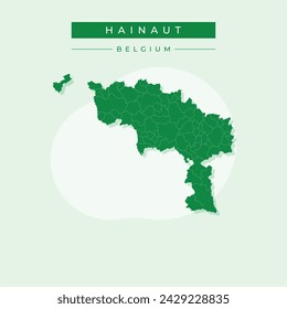 Hennegau Karte, Belgien Landkarte, mit Namen Weltkarte, Vektor, EPS, Illustrator, Outline, Regierung, Politik, Touristen, Tourismus