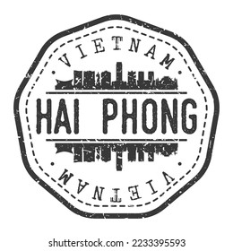 Haiphong, Hai Phong, Vietnam Stamp Skyline Postmark. Silhouette Postal Passport. City Round Vector Icon. Vintage Postage Design.