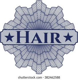 Hair abstract linear rosette
