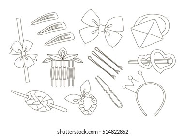 Hair Accessories Object Set