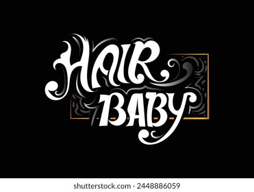 HAIR BABY typography word template design