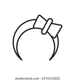 Hair band icon Outline vector for web ui