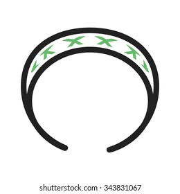 Hair, band, rubber icon vector image. Can also be used for makeup and accessories. Suitable for web apps, mobile apps and print media.