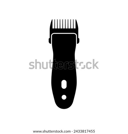 Hair and beard clipper icon trimmer isolated on a white background. Electric hairdressing equipment, hair clipper in a flat style. Vector illustration