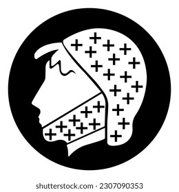 Hair and Beard Nets Must Be Worn Symbol Sign ,Vector Illustration, Isolate On White Background Label. EPS10