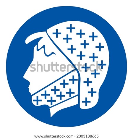 Hair and Beard Nets Must Be Worn Symbol Sign ,Vector Illustration, Isolate On White Background Label. EPS10