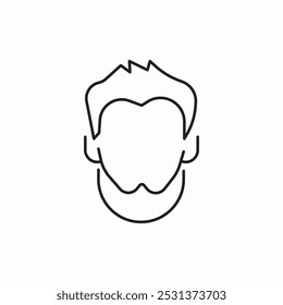 hair and beard style icon sign vector