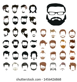 Hair & Beard Style Illustrator Vector File