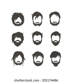 hair, beard,mustache style icons 2