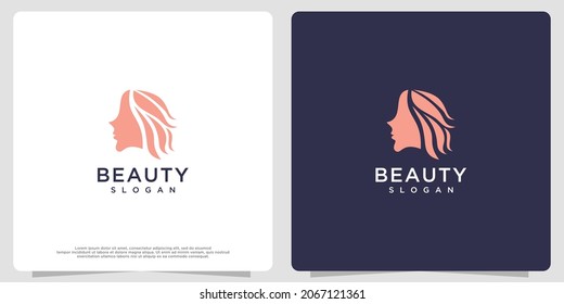 Hair beauty logo for salon, makeover, hairdresser, haircut.set
