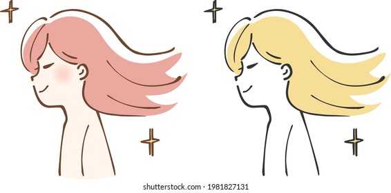 髪 なびく のイラスト素材 画像 ベクター画像 Shutterstock