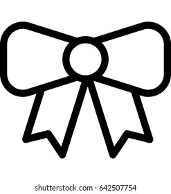 Hair Bow Vector Icon 
