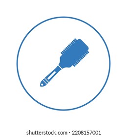 Hair broom comb radial icon | Circle version icon |