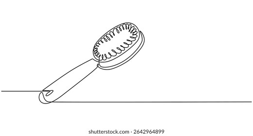 Hair Brush with Bristles, Hair comb, Hair Style Silhouette - Cut Out Vector Icon, Hairbrush one line art drawing, hair brush continuous one line drawing, Hairbrush line art drawing, Vector drawings
