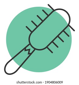 vector de pincel de pelo o icono de comb