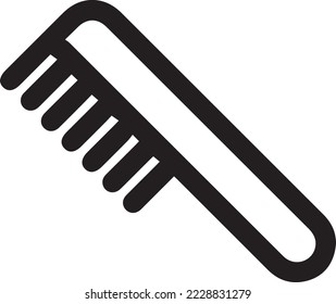 Pincel de pelo, vector de icono de peine. Signo de estilo lineal para concepto móvil y diseño web. ilustración de símbolo de coma.