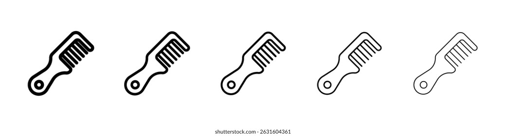 Hair brush icon in black. Vector illustration for graphic design