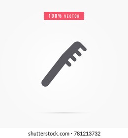 hair Brush icon. comb symbol