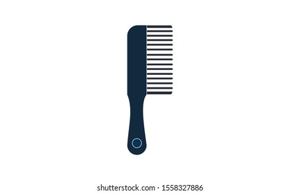 Hair brush icon in flat style. Comb accessory vector illustration on white isolated background. Hairbrush business