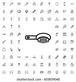 Hair brush icon illustration isolated vector sign symbol. barbershop icons vector set.
