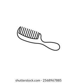 Hair brush icon Isolated flat vector in outline