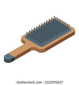 Hair brush icon isometric vector. Beauty salon. Makeup spa