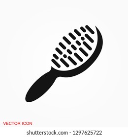 Hair Brush Icon Logo, Illustration, Vector Sign Symbol For Design