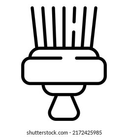 Hair brush icon outline vector. Woman haircut. Comb care