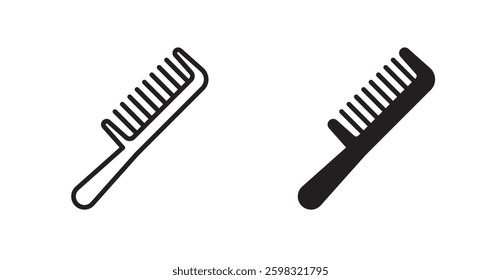 Hair brush icon outlined icon vector collection.
