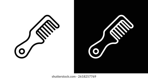 Hair brush icon shape graphic simple plain clipart symbol. thin line outline art