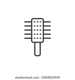 hair brush icon. sign for mobile concept and web design. outline vector icon. symbol, logo illustration. vector graphics.