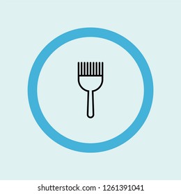 hair brush icon symbol. Premium quality isolated hair brush vector icon in trendy style. hair brush element.