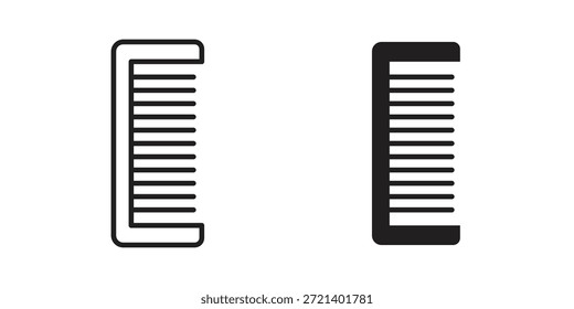 Icono del cepillo del pelo para la Plantilla. Conjunto de gráficos de Vector de iconos