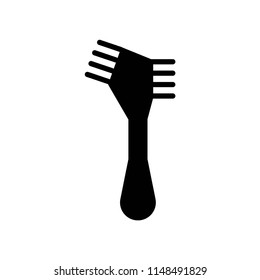 Hair brush icon vector icon. Simple element illustration. Hair brush symbol design. Can be used for web and mobile.