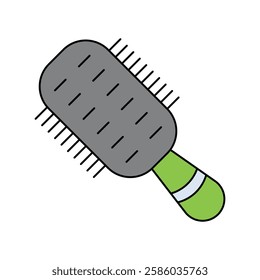 hair brush icon with white background vector stock illustration