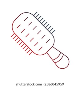 hair brush icon with white background vector stock illustration