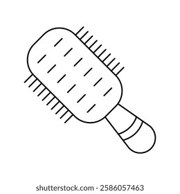 hair brush icon with white background vector stock illustration