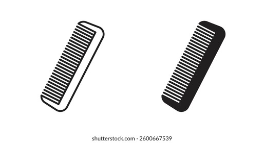 Hair brush icons graphics set vectors