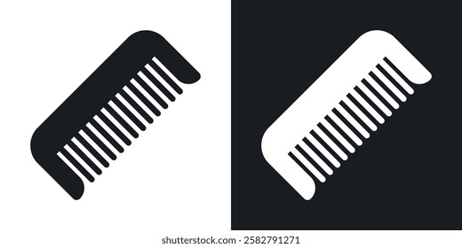 Hair brush icons set vectors black and colored style